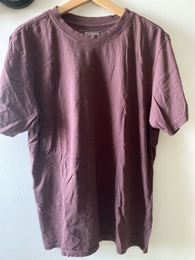Soludos Men's Short Sleeve Crew in Deep Burgundy